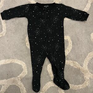Petit Lem Black and White Starry Footies